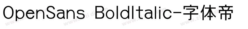 OpenSans BoIdItalic字体转换